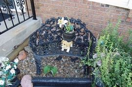 Ornate cast iron bench, Victorian 