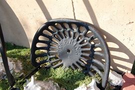 Deering cast iron tractor seat