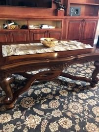 vintage solid wood coffee table