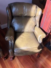 Pair of Leather Ethan Allen chair 