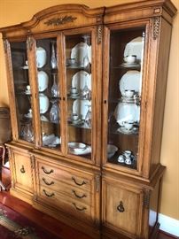 Antique wood China Hutch, dishes not included