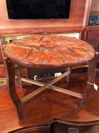 Ornate round side table