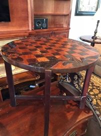 Ornate round side table