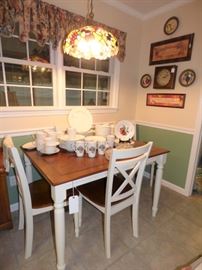 Breakfast room table with 4 cross back chairs
