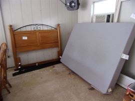 Queen headboard and base,