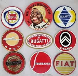 1950's Wheaties premiums metal car badges