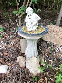 Statuary, Pedestal with Removable Mosaic Top (Stepping Stone)