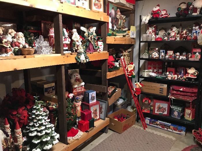 Lots of Holiday, Extensive Santa Collection, Large Ceramic Tree