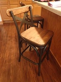INDUSTRIAL LOOK COUNTER STOOLS X 2