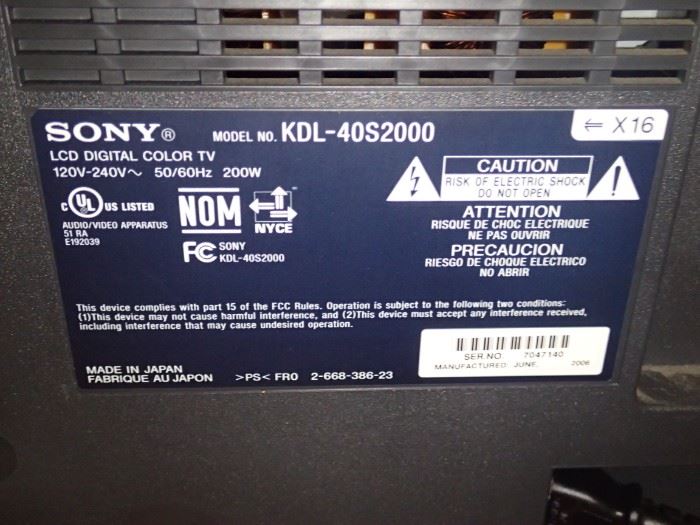 SONY TV