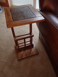 WOOD / SLATE SOFA TABLE