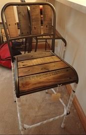 RESTORED WOOD BAR STOOLS