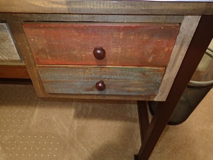 RESTORED WOOD PAINTED DESK