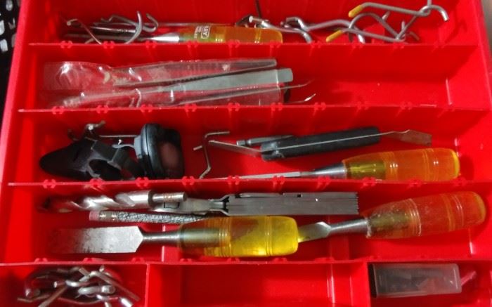 ASSORTED TOOLS - BITS - CHISELS
