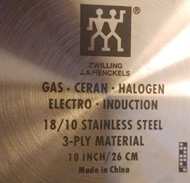 ZWILLING J. A. HENCKELS POTS AND PANS 10"