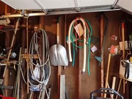 WALLS OF CORDS - HOSES - SHOVELS - RACKS - ETC