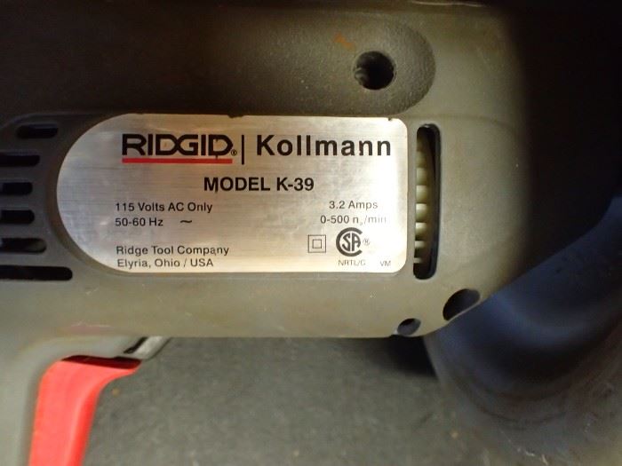 RIDGID KOLLMANN MODEL K-39