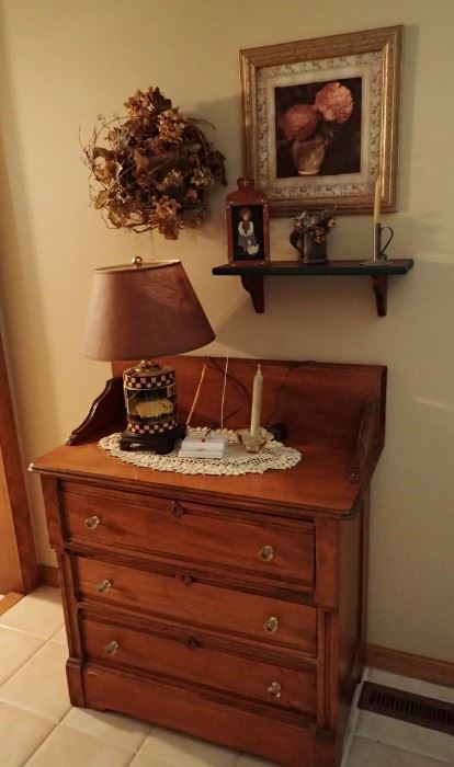 DRAWER CHEST - LAMP = WALL DECOR