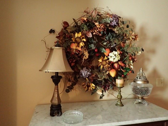 FLORAL - LAMP - CANDLE HOLDERS