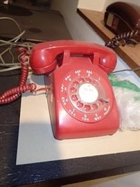 RED ROTARY PHONE