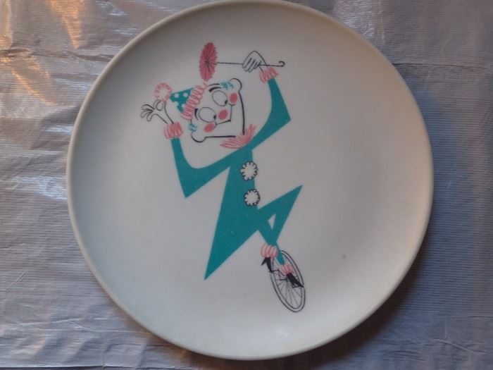 VINTAGE CLOWN PLATE