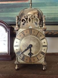 BRASS LANTERN CLOCK / 8 DAY / SMITHS ENGLAND