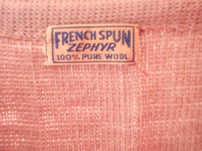 FRENCH SPUN ZEPHYR VEST 100% WOOL