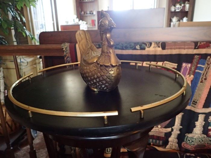 BLACK / BRASS LAZY SUSAN / BRASS CHICKEN