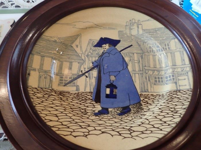 PLATE COLONIAL MAN IN BLUE COAT