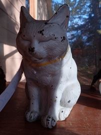 VINTAGE CAST IRON CAT DOOR STOP