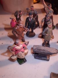 CAST IRON MADE IN ENGLAND TOY FIGURES WORKER 