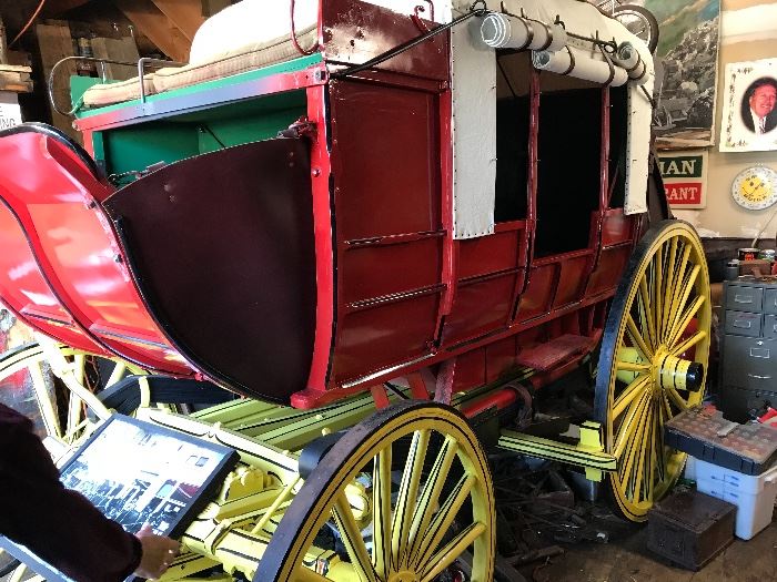 Original 1870’s Abbott-Downing Concord Stagecoach, beautifully restored to its glory with much of its original parts. A must see!! Not many of these around anymore, a true museum piece!! Not a reproduction, an authentic real Concord Coach!!