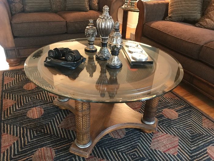 Matching Glass top table