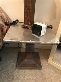Hammered Aluminum table