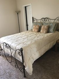 Queen metal bed - Queen mattress set priced separately