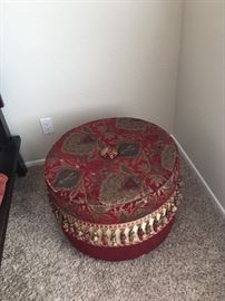 Burgundy ottoman