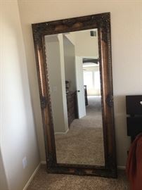 Bronze ornate wardrobe mirror