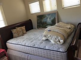 Queen sleigh bed (mattress sold separate)