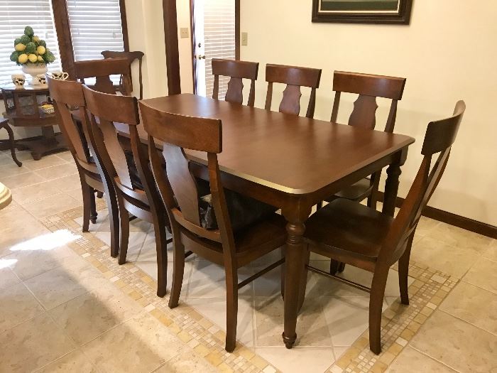 Kitchen / Dining Table with Eight Chairs