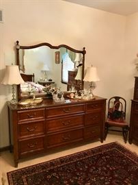 Dresser with Mirror, Vanity Items