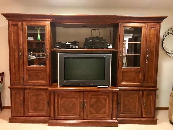 Expandable Entertainment Center with Built in Storage for DVDs / CDs