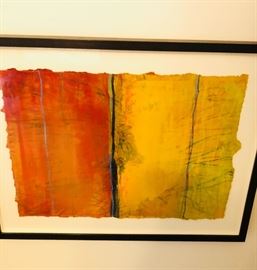 Kathleen Hammett, oil on torn paper