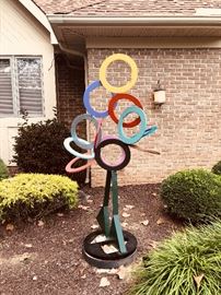 Jerry Schmidt "In Living Color" painted metal rings. Cleveland