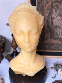 Bust of Deirdre ‘crying’ candle 