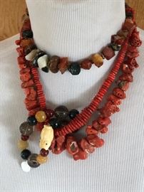 Coral necklaces 