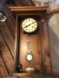 Antique R A wall clock 