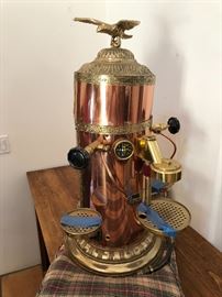 Elektra Vertical 2 Group Espresso Machine made with copper& brass
