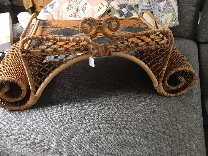 Retired Mackenzie Child’s Vivaldi rattan tray 