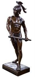 After Emile Louis Picault French 1833 1915 Honor Patrice Bronze Statue