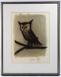 Bernard Buffet French 1928 1999 Little Owl Lithograph